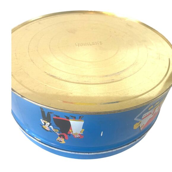 Vintage Quinlan’s Amish Dutch Round Tin Pennsylvania Blue Farm Butter Pretzel - Picture 12 of 12